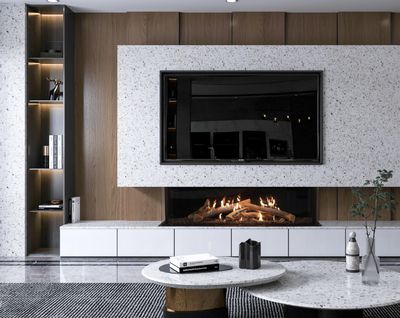 Ortal: Two Sided Corner Fireplace 60 - Double Glass